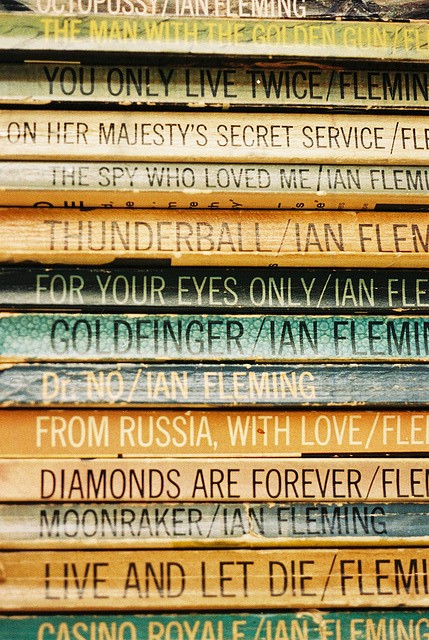 Spines of Ian Fleming's James Bond novels - Pan paperback editions
