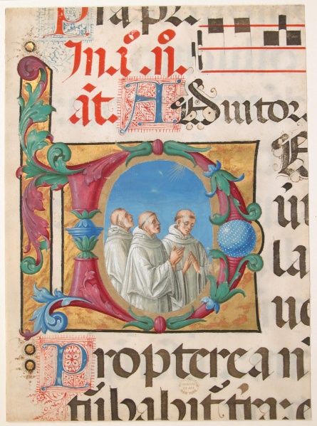 File:Manuscript Illumination with Singing Monks in an Initial D.jpeg