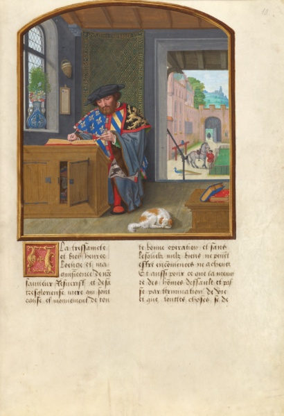 File:The King of Arms of the Order of the Golden Fleece Writing about Jacques de Lalaing .jpg