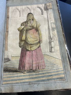 Colorful Etching of a Woman