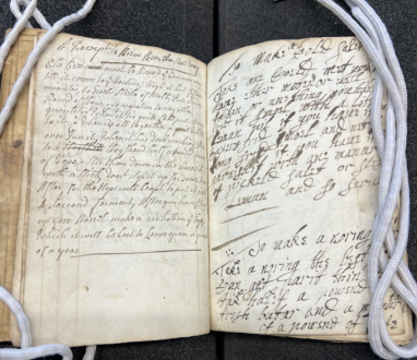 Two recipe entries showing distinct handwritings side by side
