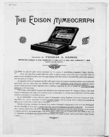 Dick (A.B.) Co - The Edison Mimeograph was marketed as producing "almost unlimited numbers".