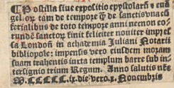 Postilla siue expositio epystolarum [et] euangeliorum dominicalium <br /><br />
necnon de sanctis et eorum co[m]muni vna cum ferialibus tam de toto tempore <br /><br />
anni [quam] etiam eorumdem sanctorum