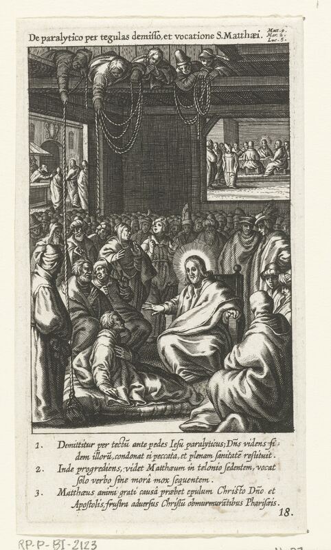 De paralytico per regulas demisso et vocatione S. Matthaei (Plate 18)